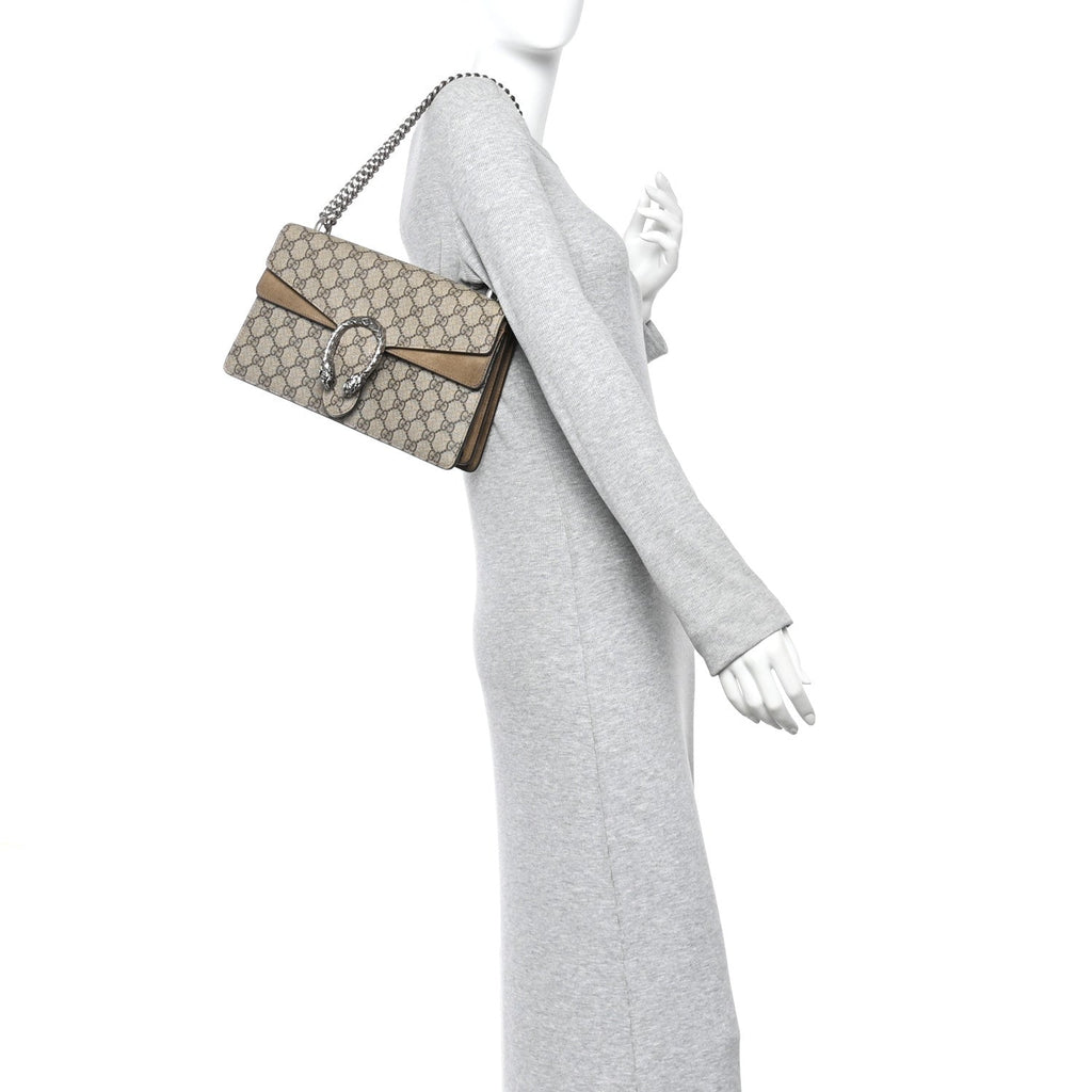 GG Supreme Monogram Small Dionysus Shoulder Bag Taupe wholesalehk.shop