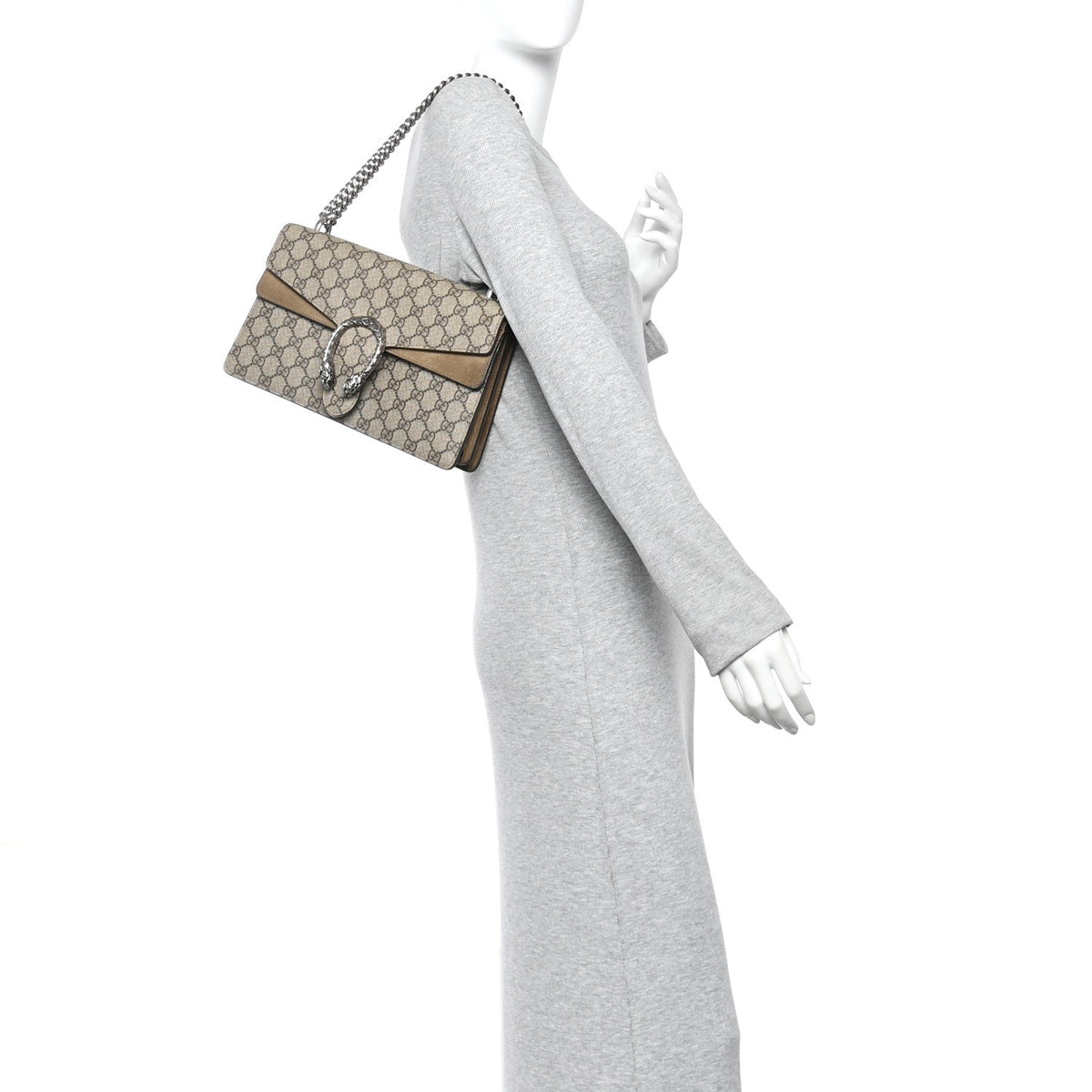 GG Supreme Monogram Small Dionysus Shoulder Bag Taupe wholesalehk.shop