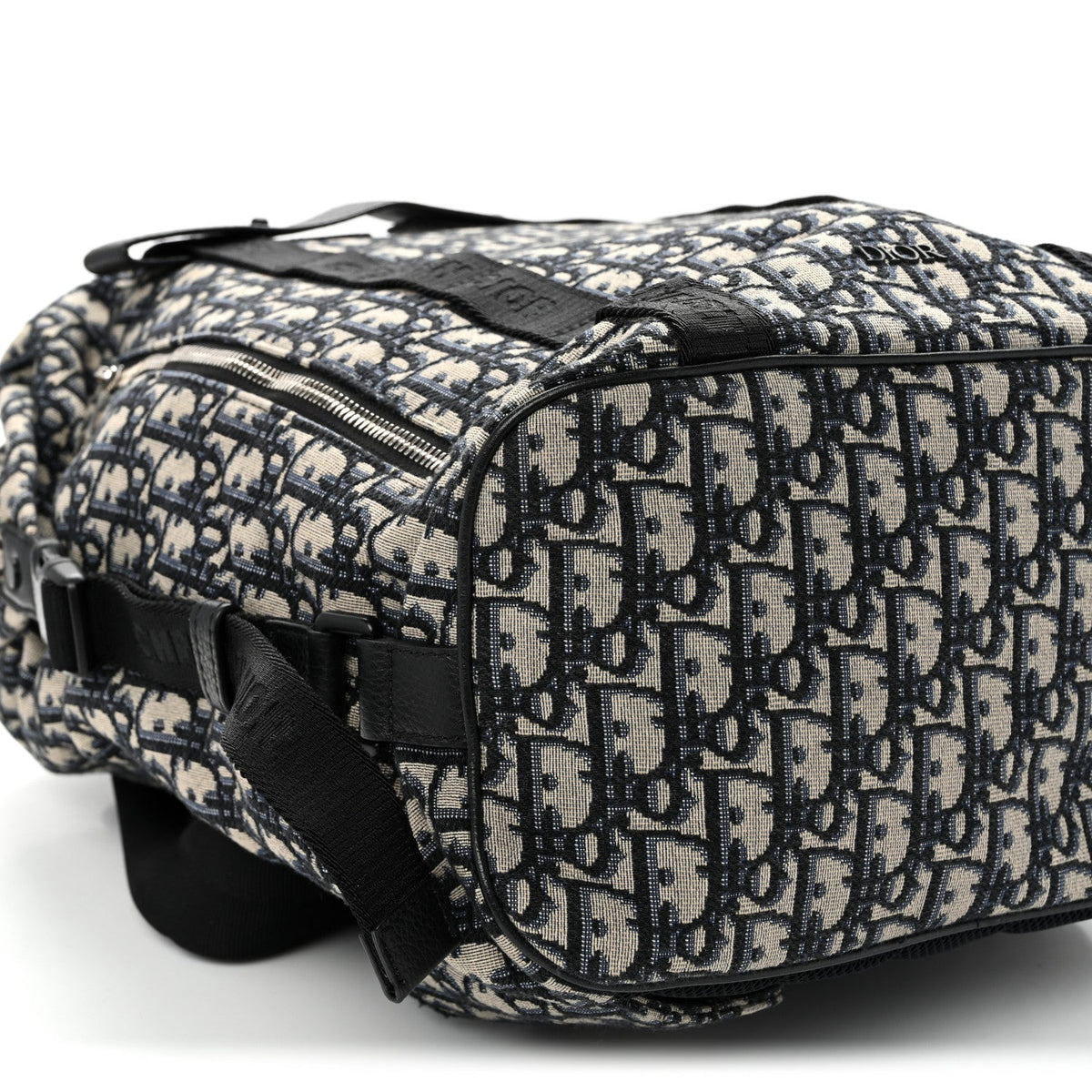 Oblique Calfskin Safari Backpack Navy Blue wholesalehk.shop