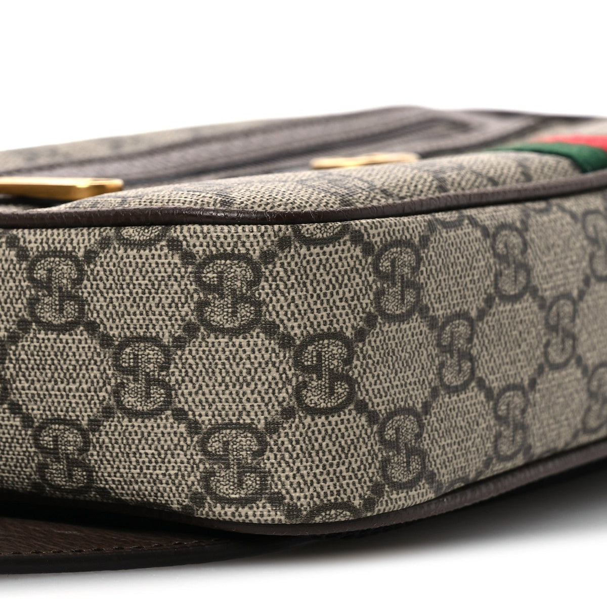 Soft GG Supreme Monogram Medium Ophidia Belt Bag  Dark Brown wholesalehk.shop