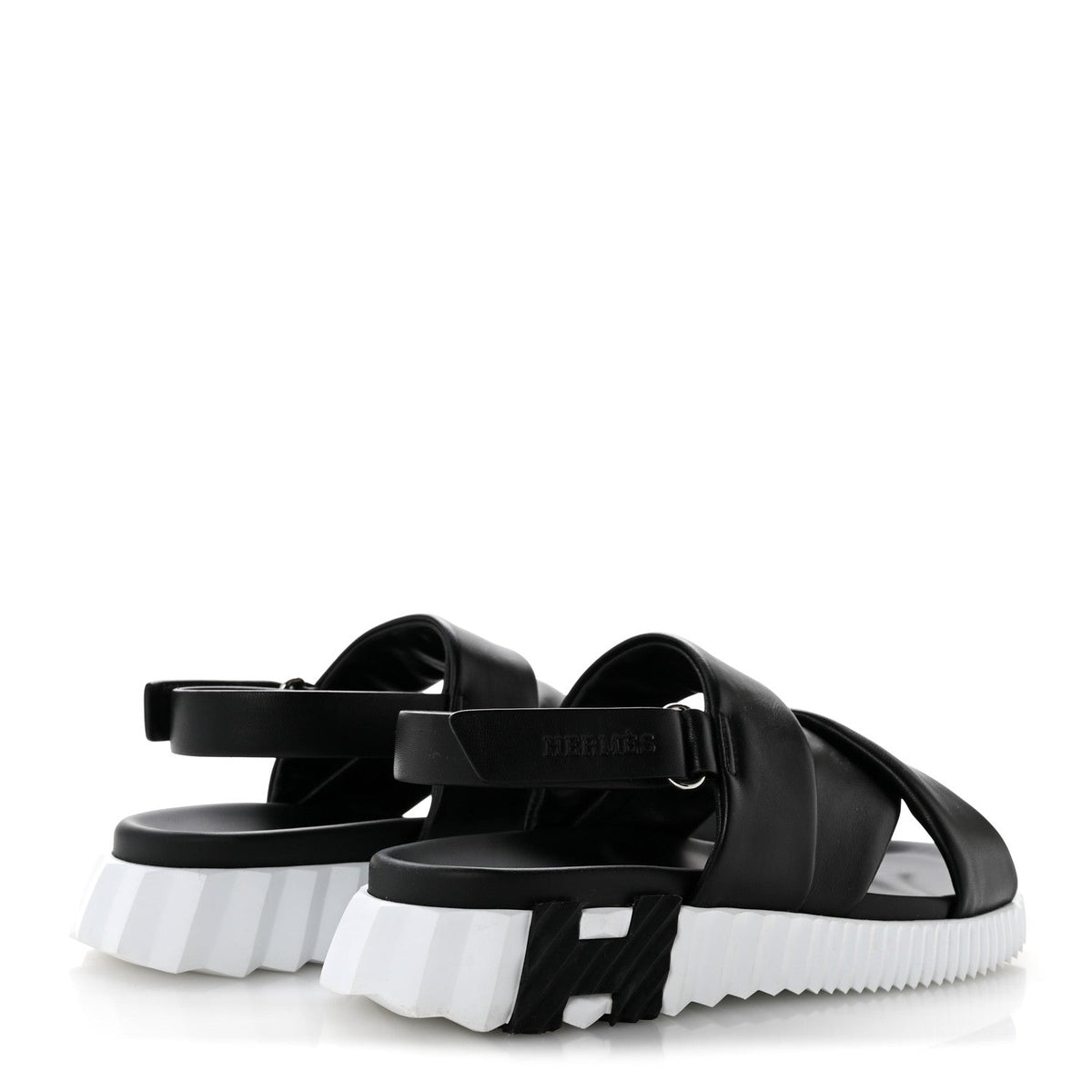 Calfskin Womens Electric Sandals 38.5 Black wholesalehk.shop