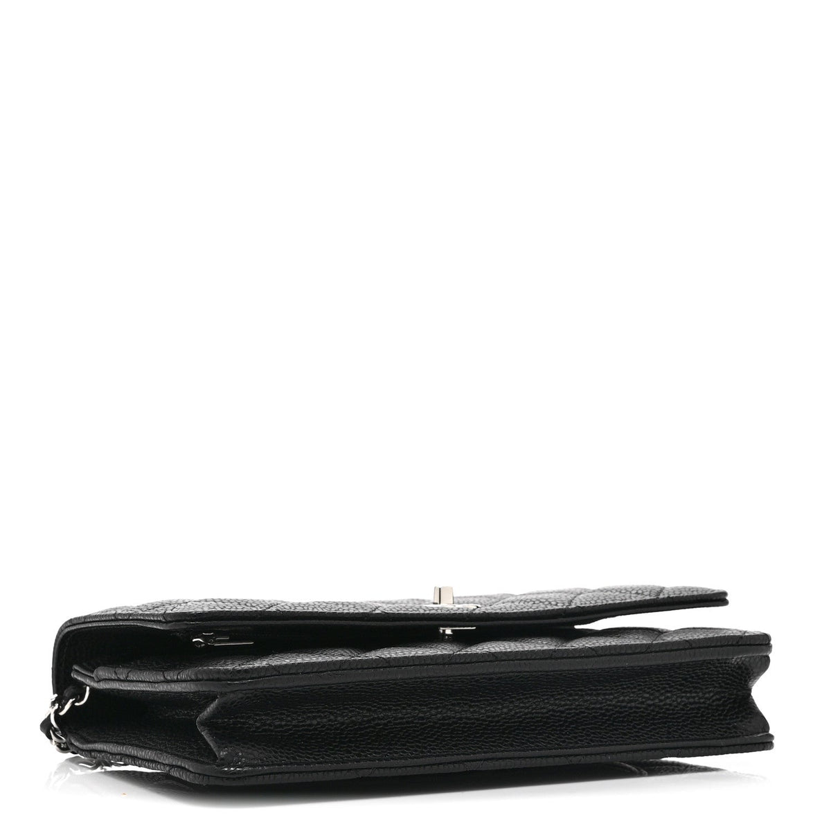 Caviar Quilted CC Turnlock Wallet On Chain WOC Black wholesalehk.shop