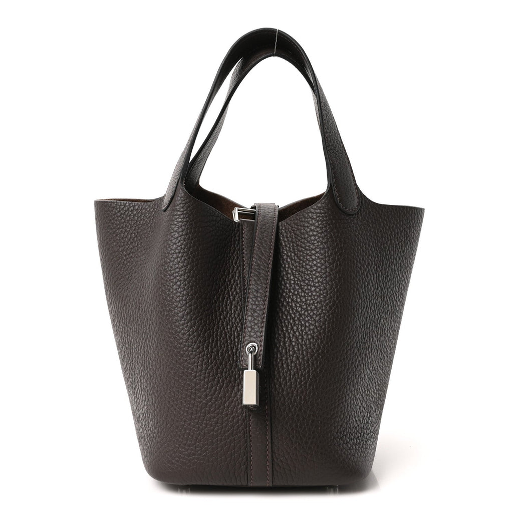 Taurillon Clemence Picotin Lock 18 PM Ebene £¨ Direct shipment via from wholesalehk.shop
