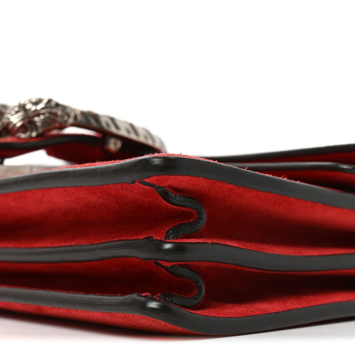 Suede Vitello Velvet Small Dionysus Shoulder Bag Vulcanic Red wholesalehk.shop