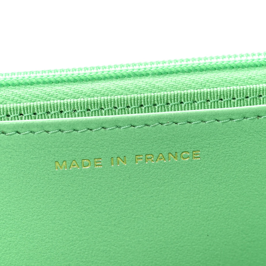 Caviar Quilted Wallet On Chain WOC Green wholesalehk.shop