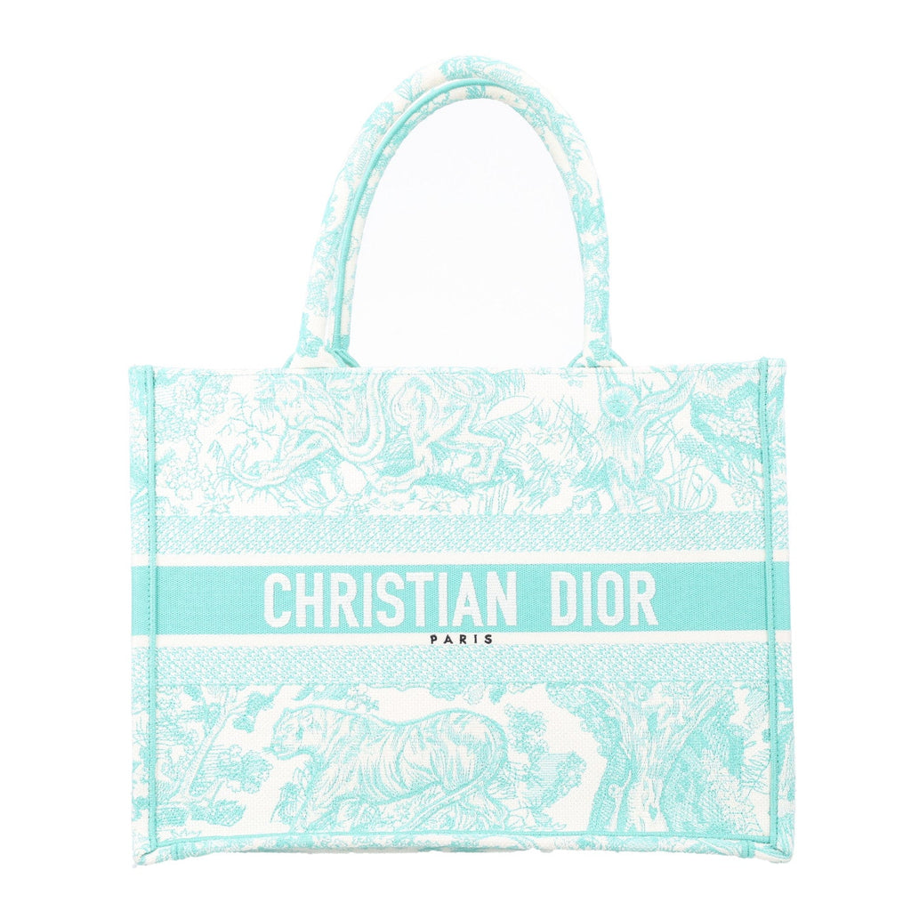 Canvas Embroidered Medium Dioriviera Toile De Jouy Book Tote Aquamarina £¨ Direct shipment via from wholesalehk.shop