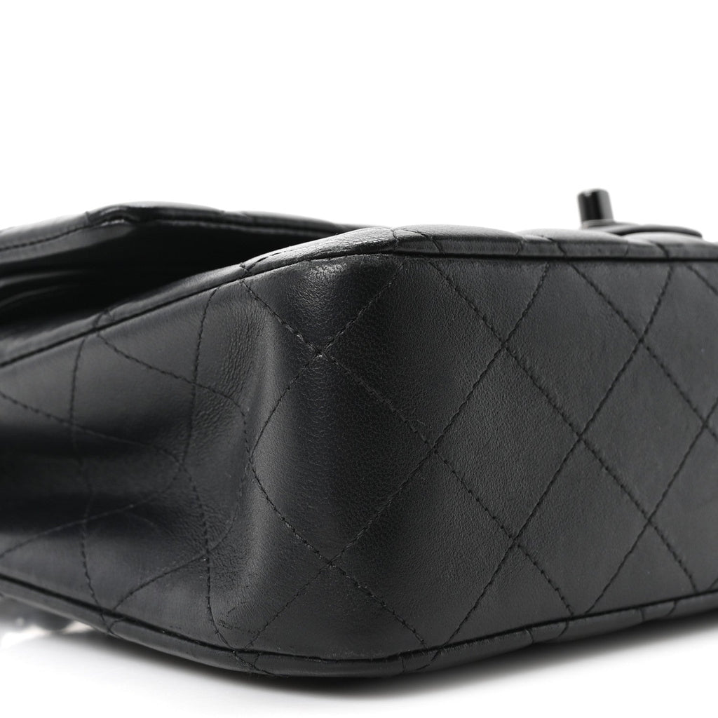 Lambskin Quilted Medium Double Flap So Black wholesalehk.shop