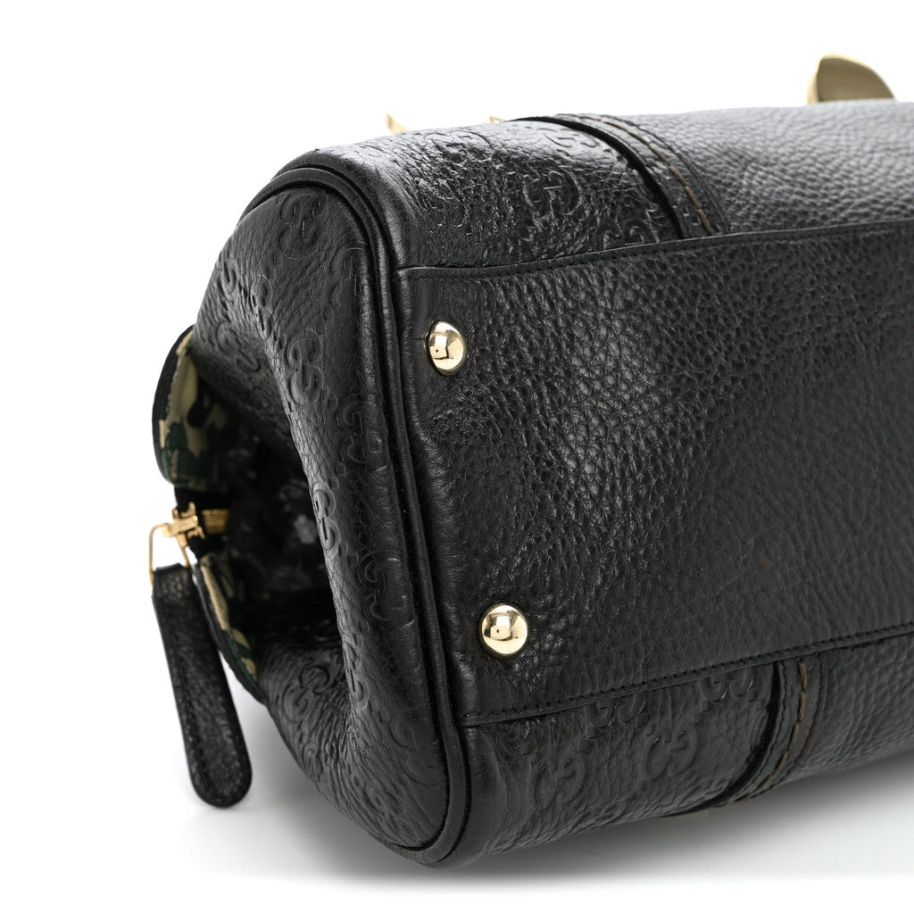 Calfskin Guccissima Signoria Bowler Bag Black £¨ Direct shipment via from wholesalehk.shop