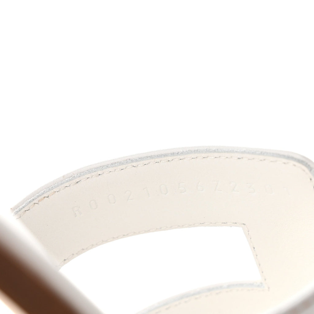 Box Calfskin Oran Sandals 36 White wholesalehk.shop