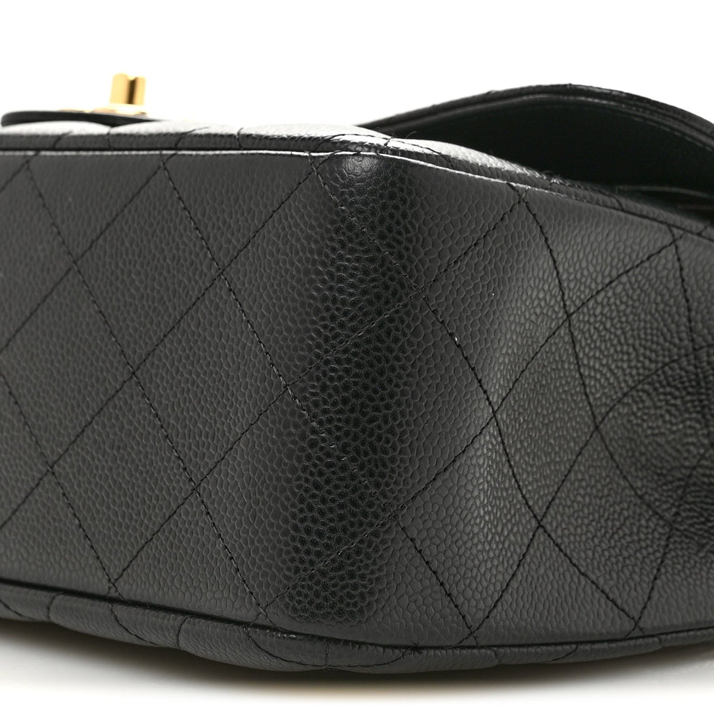 Caviar Quilted Jumbo Double Flap Black wholesalehk.shop