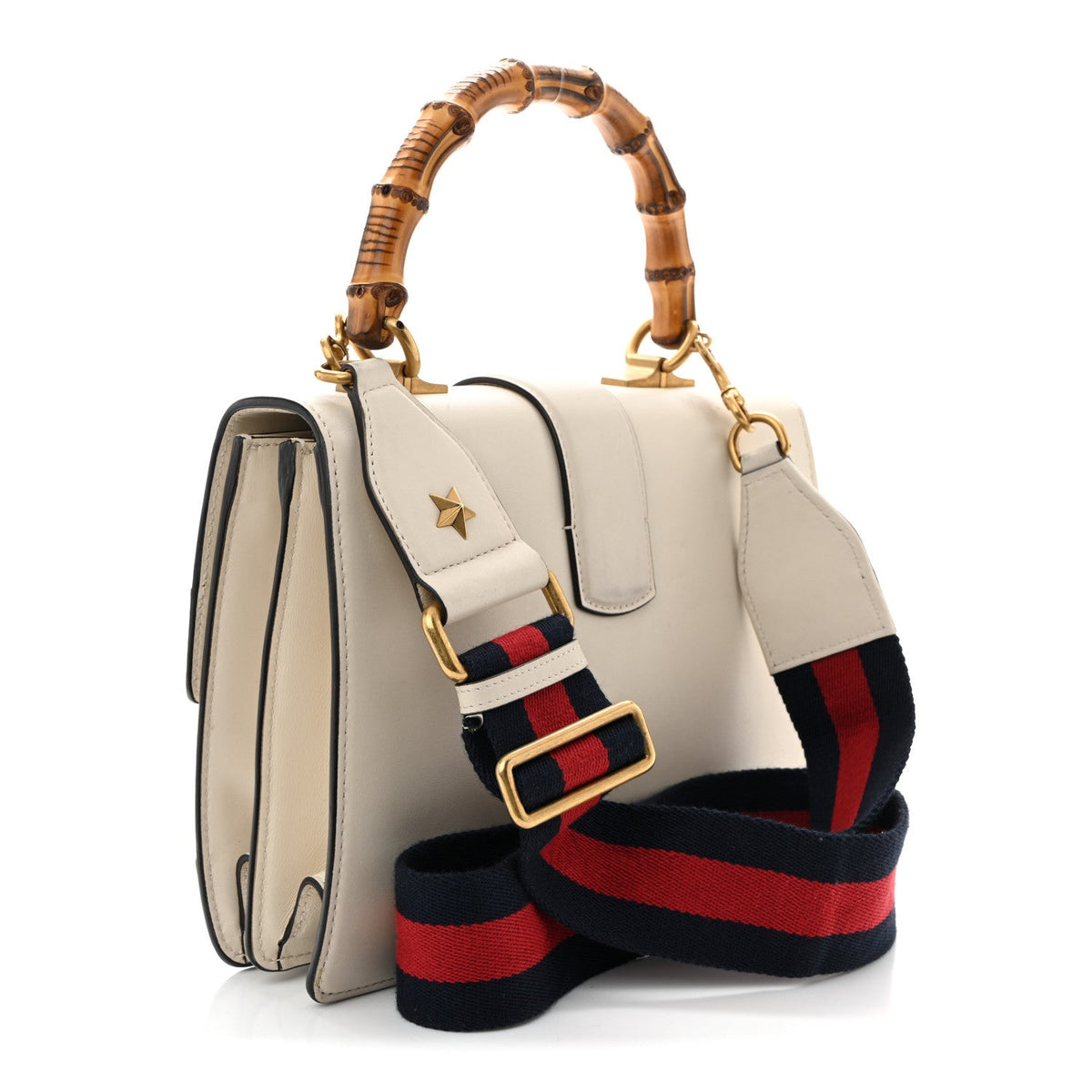 Calfskin Bamboo Web Medium Dionysus Top Handle Bag White Blue Hibiscus Red wholesalehk.shop