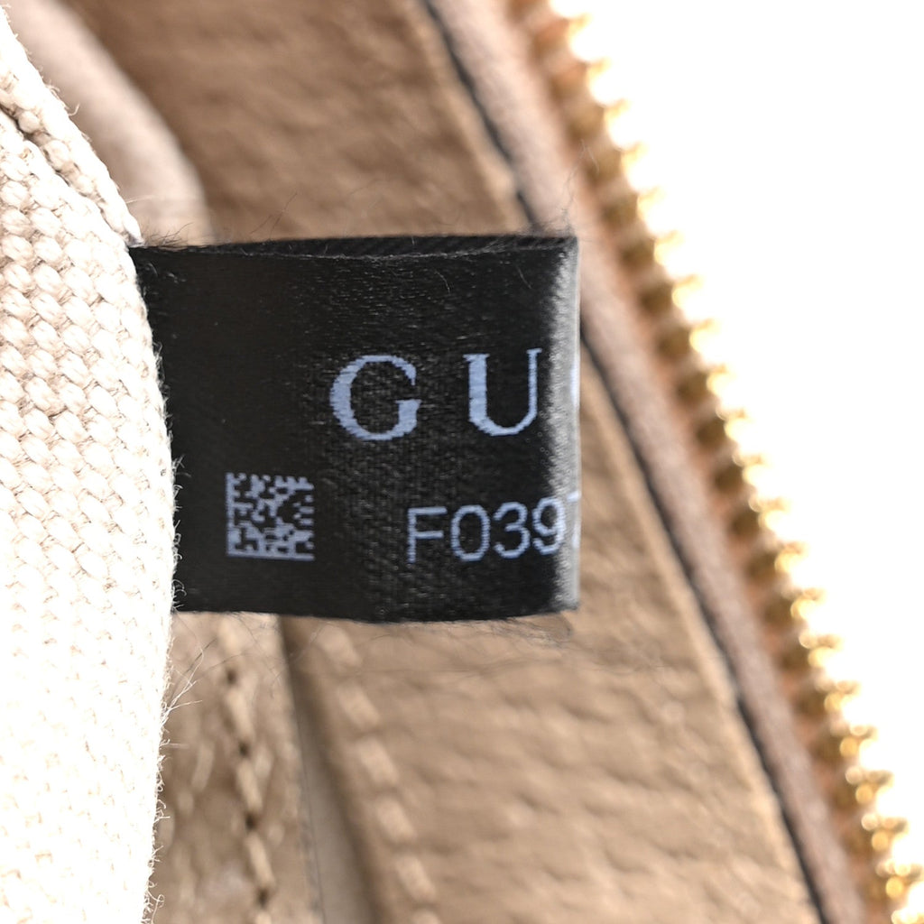 GG Supreme Monogram Textured Dollar Calfskin Web Small Ophidia Tote Bag Beige Mystic White Oatmeal wholesalehk.shop