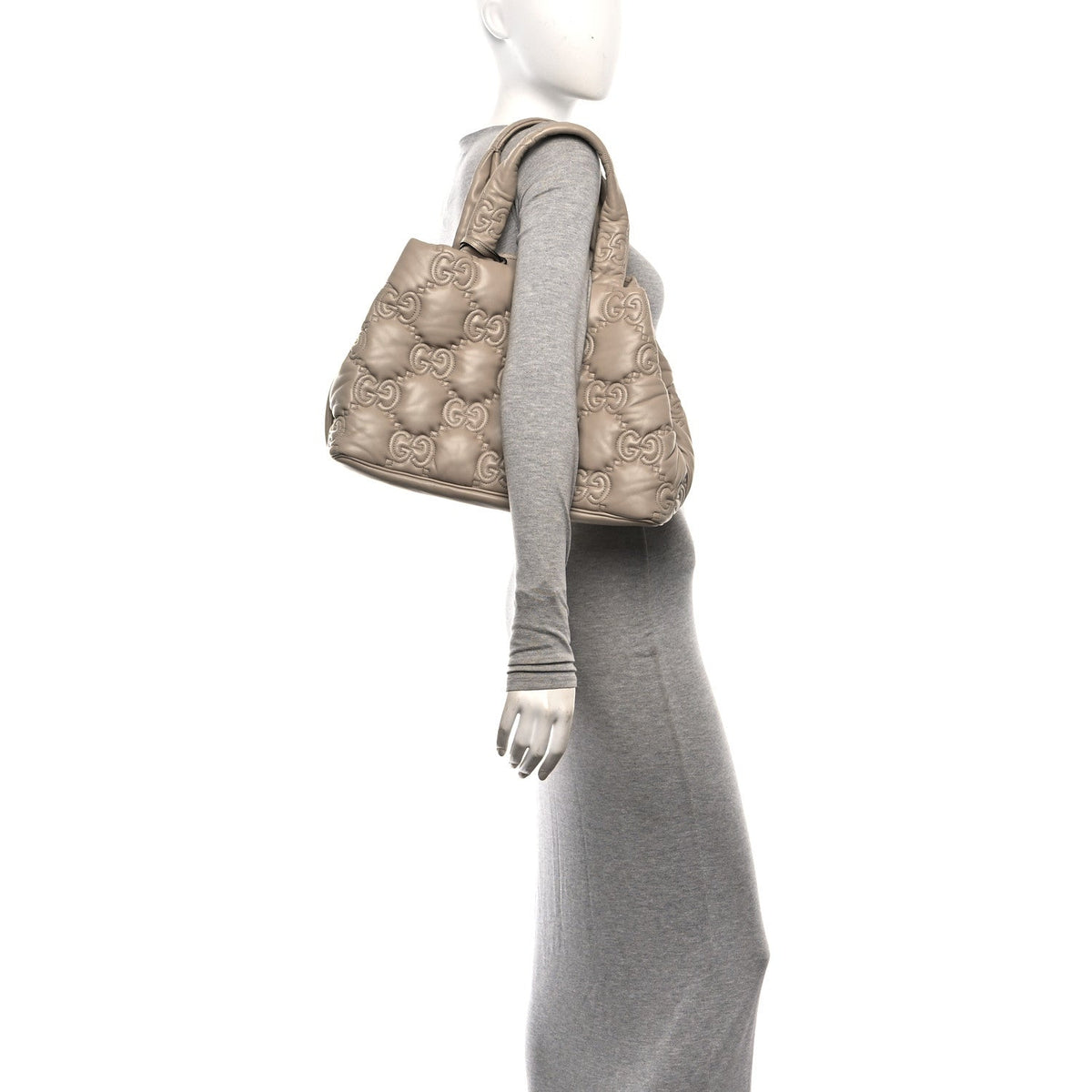 Calfskin GG Matelasse Large Tote Beige wholesalehk.shop