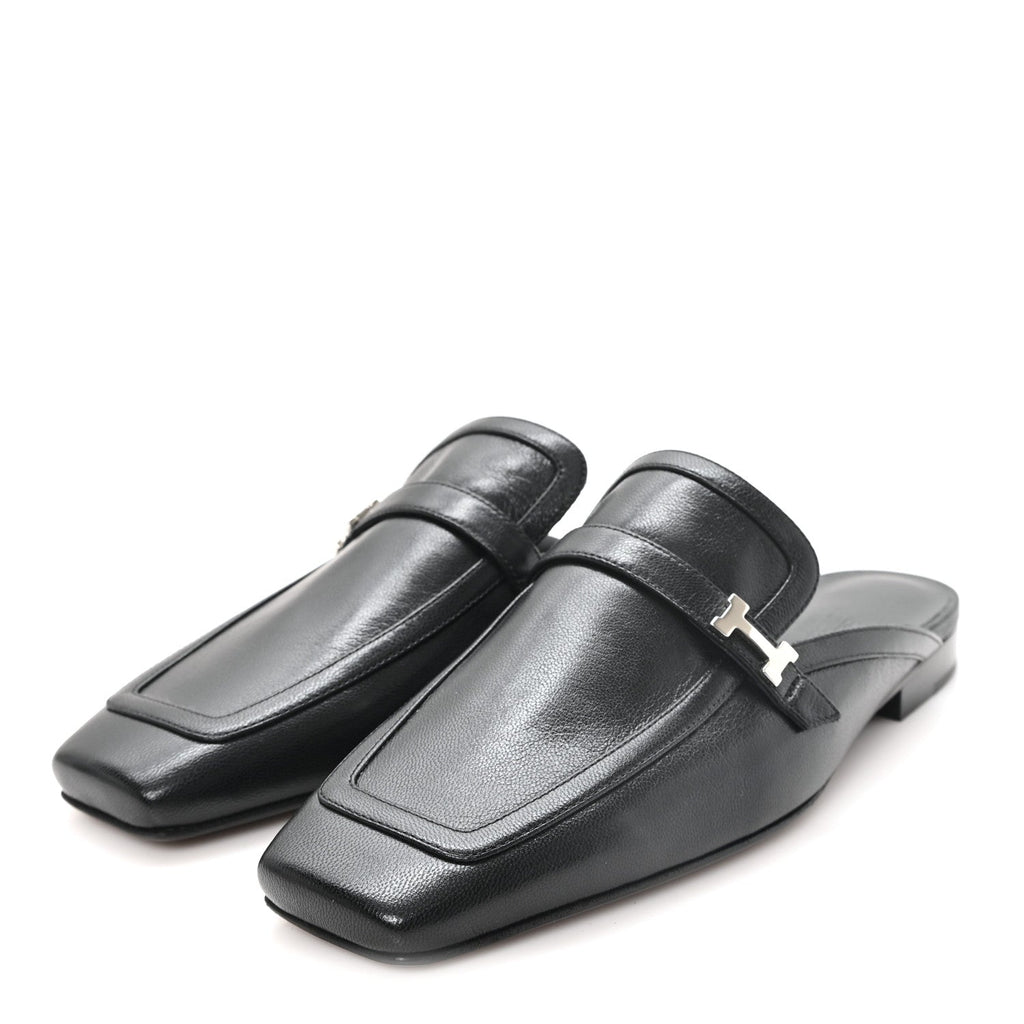 Goatskin Groupie Mules 37 Black wholesalehk.shop