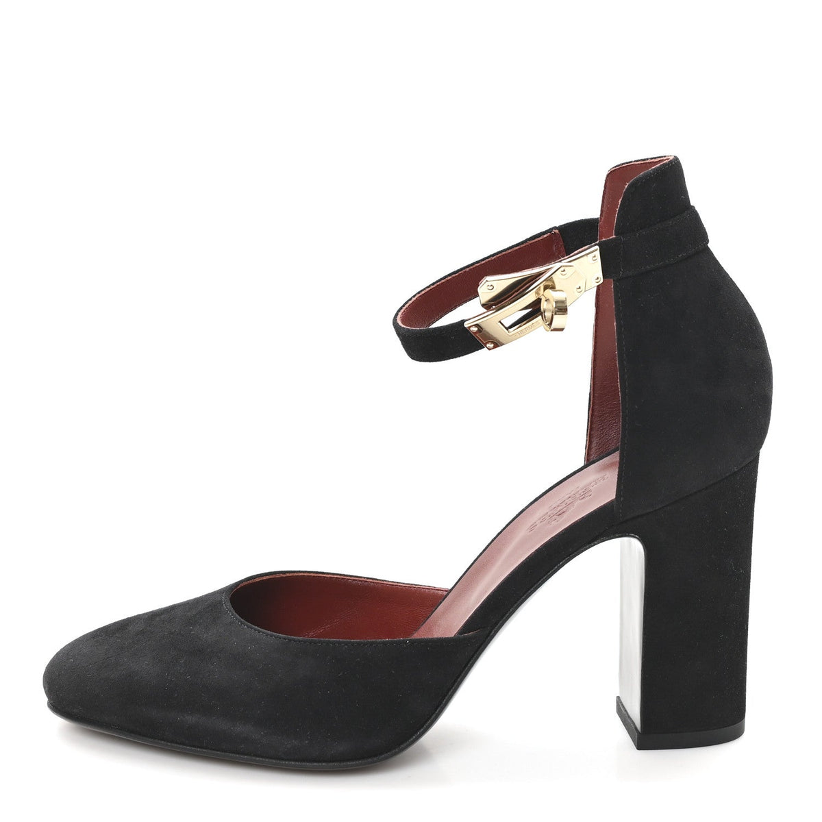 Suede Goatskin Baby 90 Pump 37 Black wholesalehk.shop