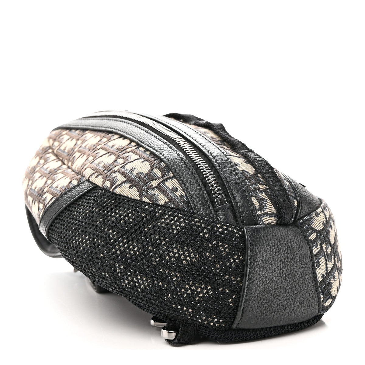 Grained Calfskin Oblique Scarab Sling Bag Blue Black wholesalehk.shop