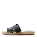 Calfskin Mens Antigua Espadrille Sandals 39 Black wholesalehk.shop