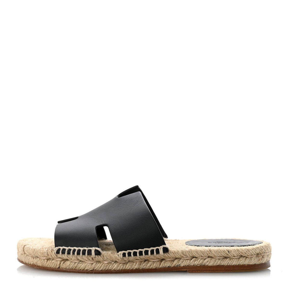 Calfskin Mens Antigua Espadrille Sandals 39 Black wholesalehk.shop