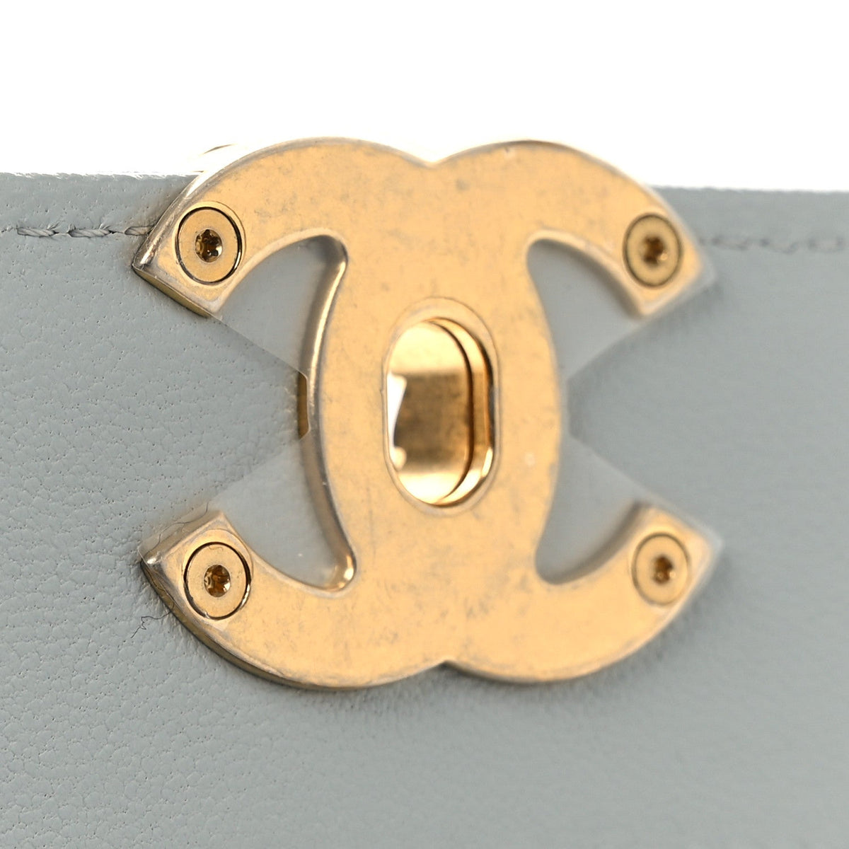Lambskin Quilted Chanel 19 Wallet On Chain WOC Light Blue wholesalehk.shop