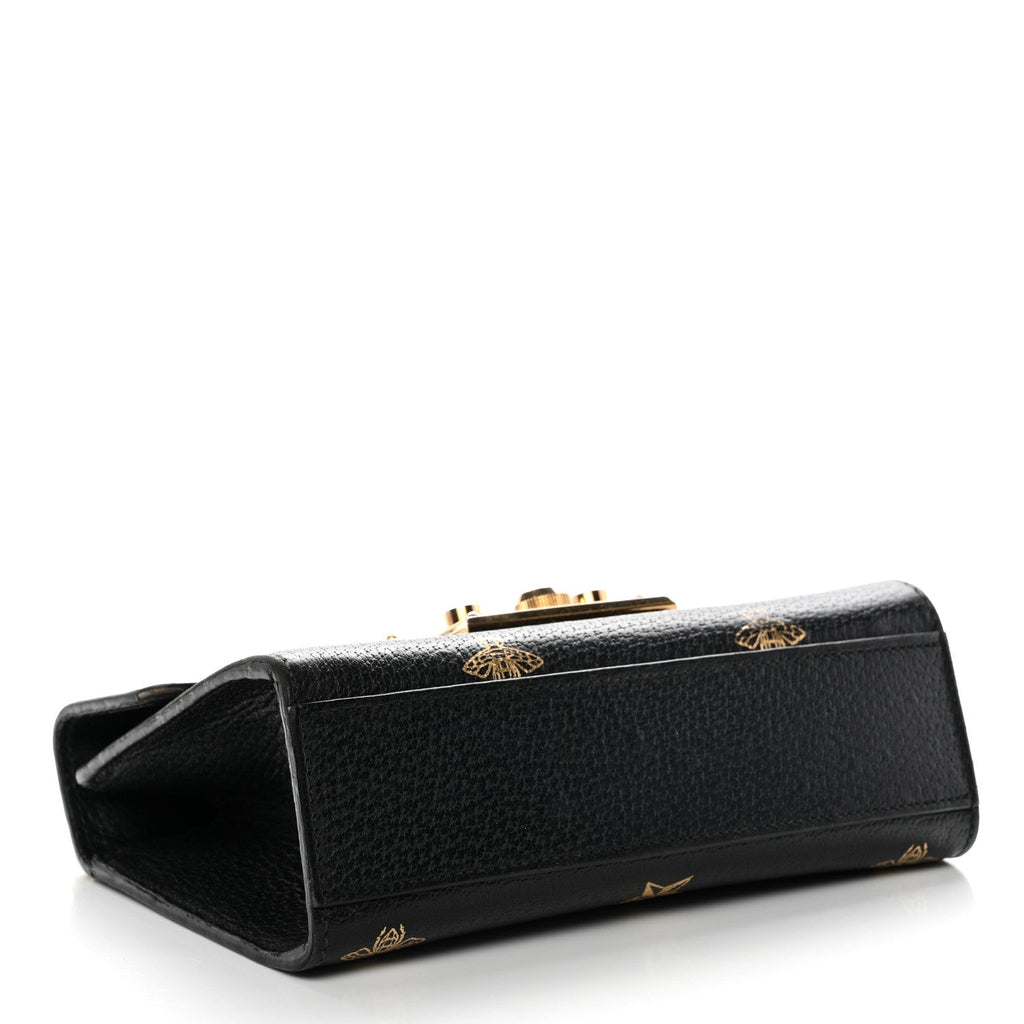Grained Calfskin Bee Star Small Padlock Shoulder Bag Black £¨ Direct shipment via from wholesalehk.shop