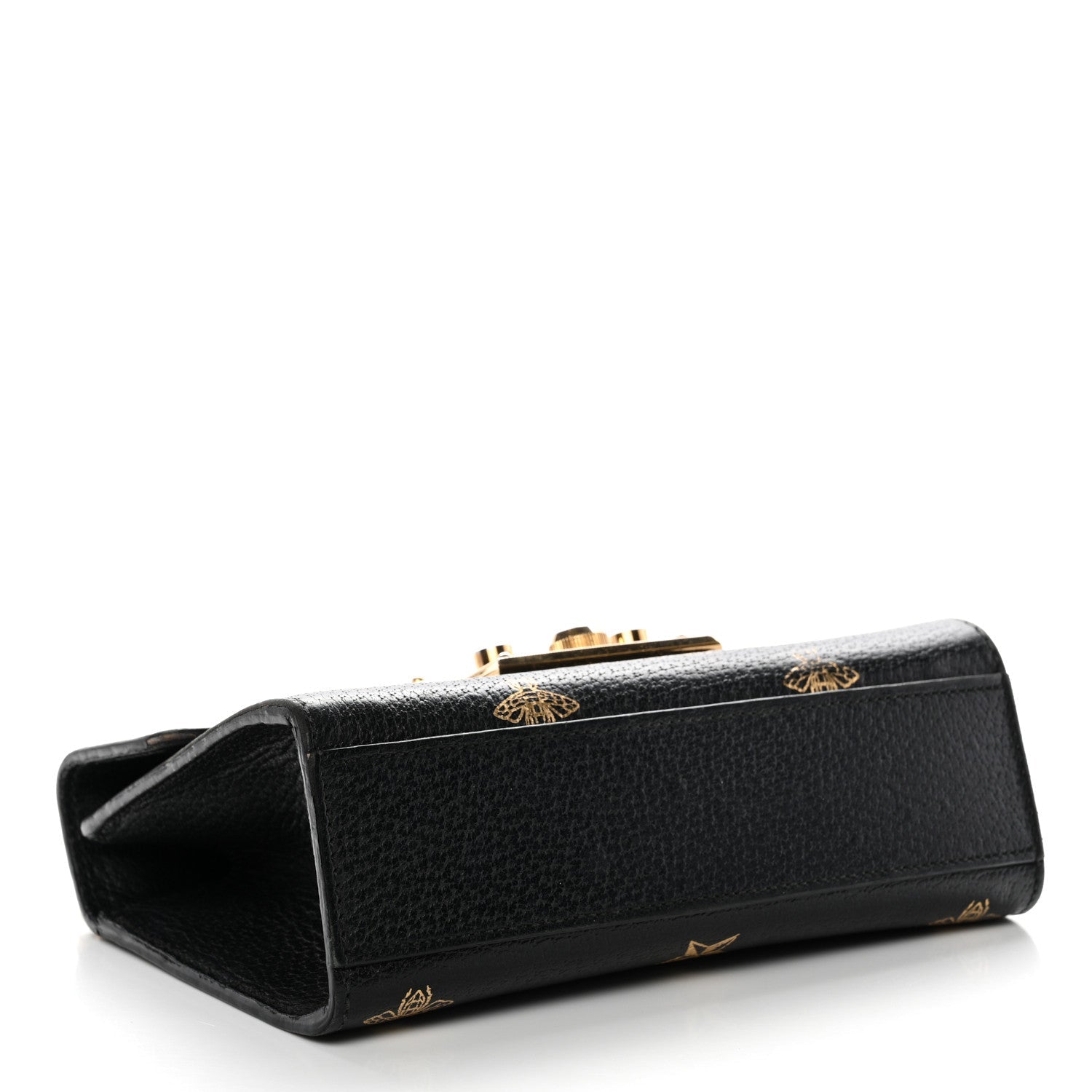 Grained Calfskin Bee Star Small Padlock Shoulder Bag Black £¨ Direct shipment via from wholesalehk.shop