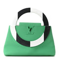Taurillon Daniel Buren Artycapucines MM Green White £¨ Direct shipment via from wholesalehk.shop