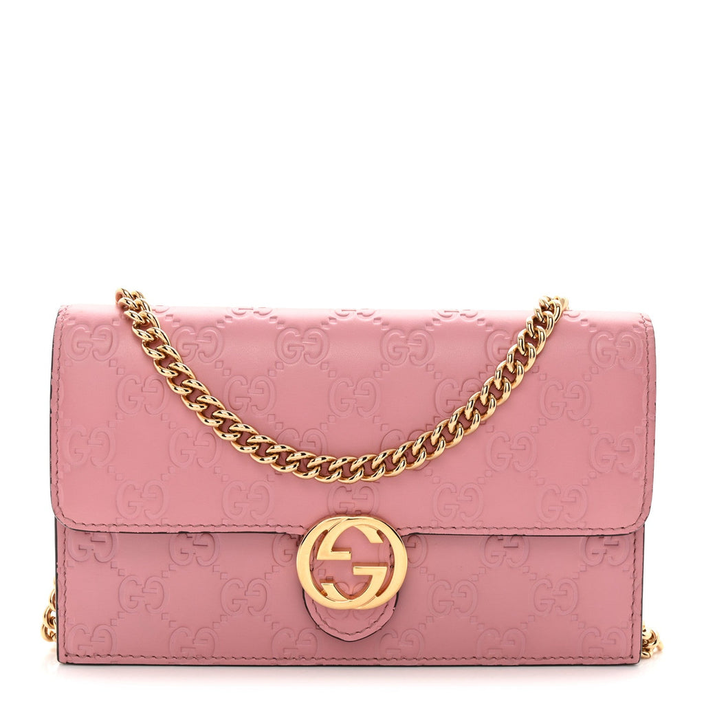 Guccissima Icon Chain Wallet Carmine Rose £¨ Direct shipment via from wholesalehk.shop