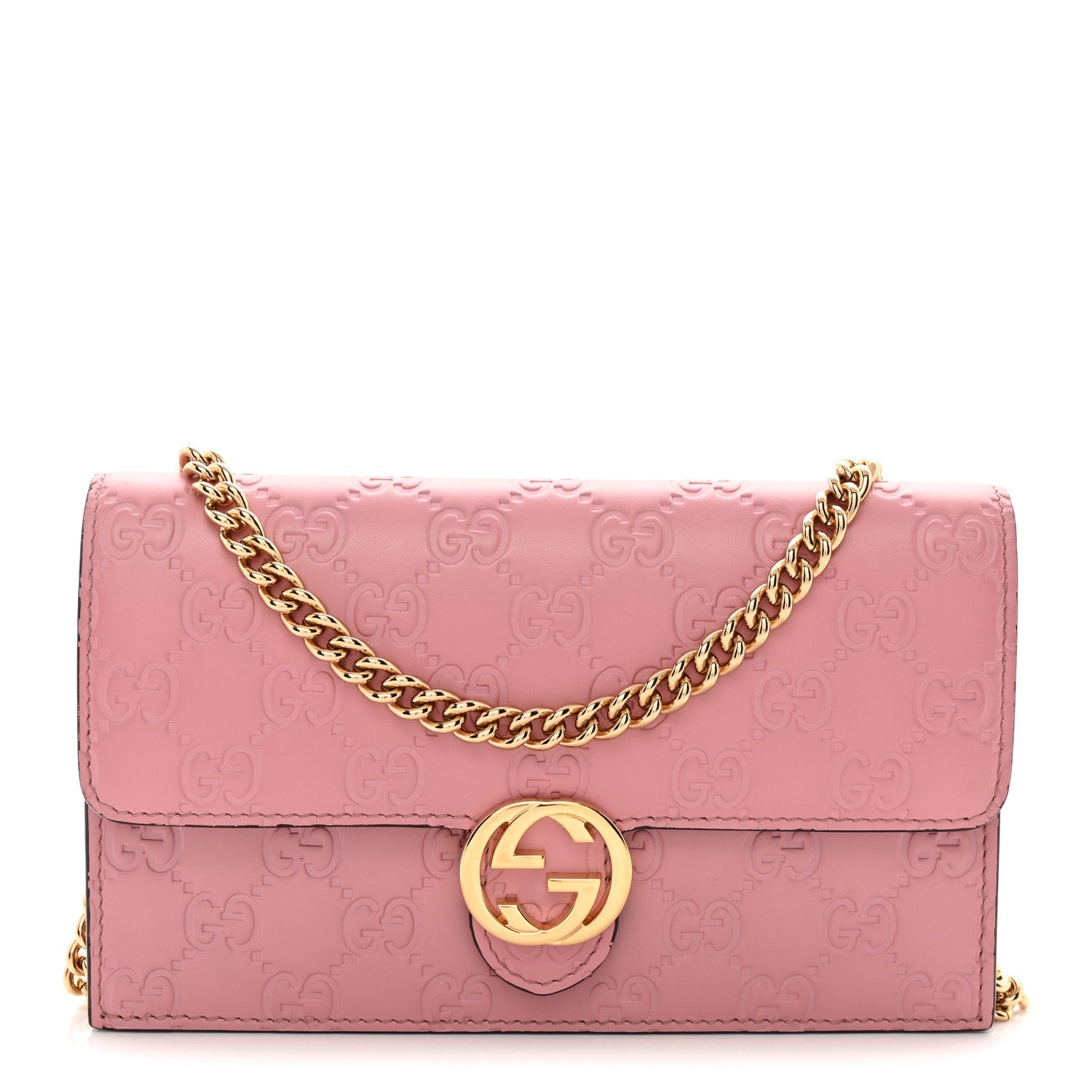 Guccissima Icon Chain Wallet Carmine Rose £¨ Direct shipment via from wholesalehk.shop