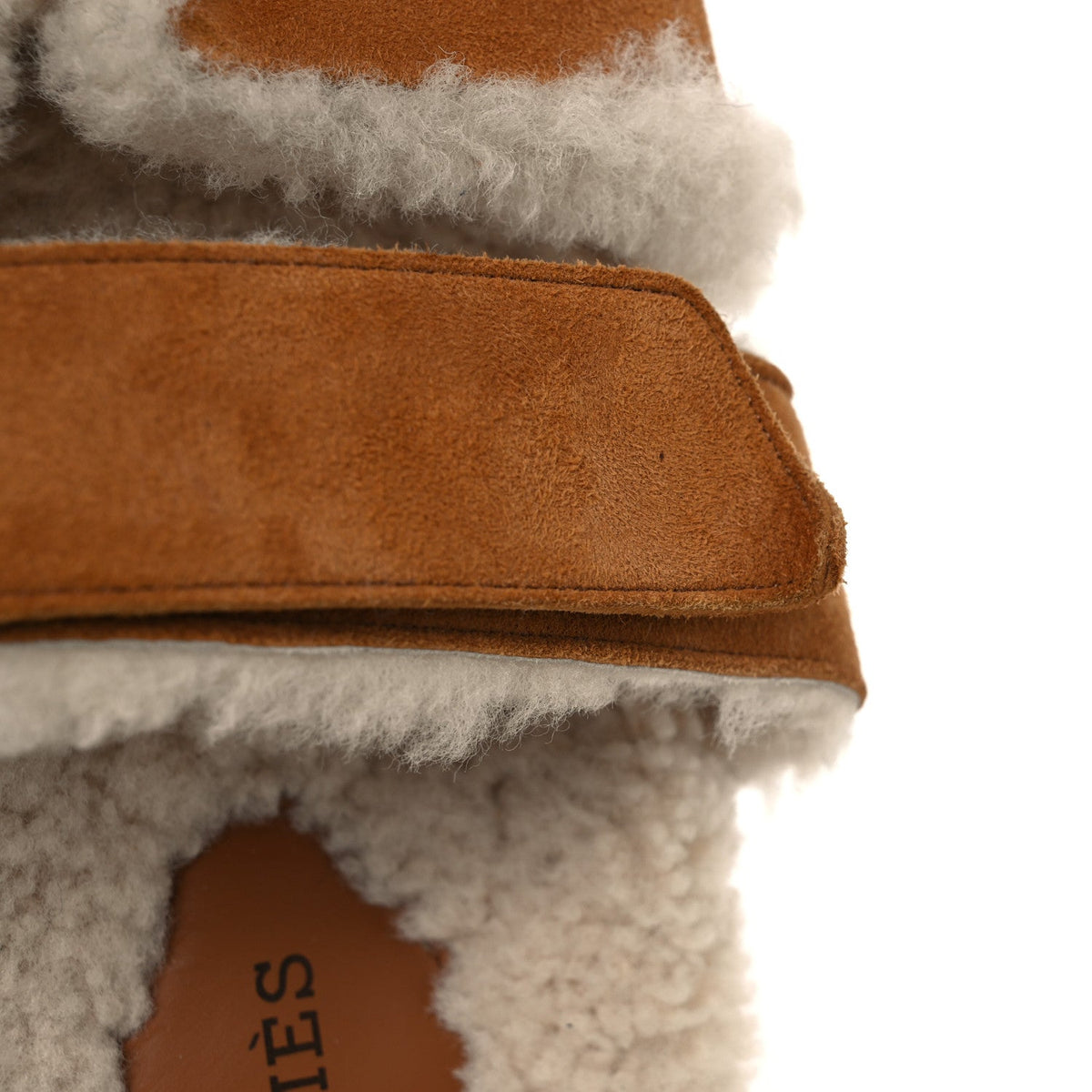 Suede Goatskin Woolskin Womens Chypre Sandals 36.5 Naturel Ecru wholesalehk.shop