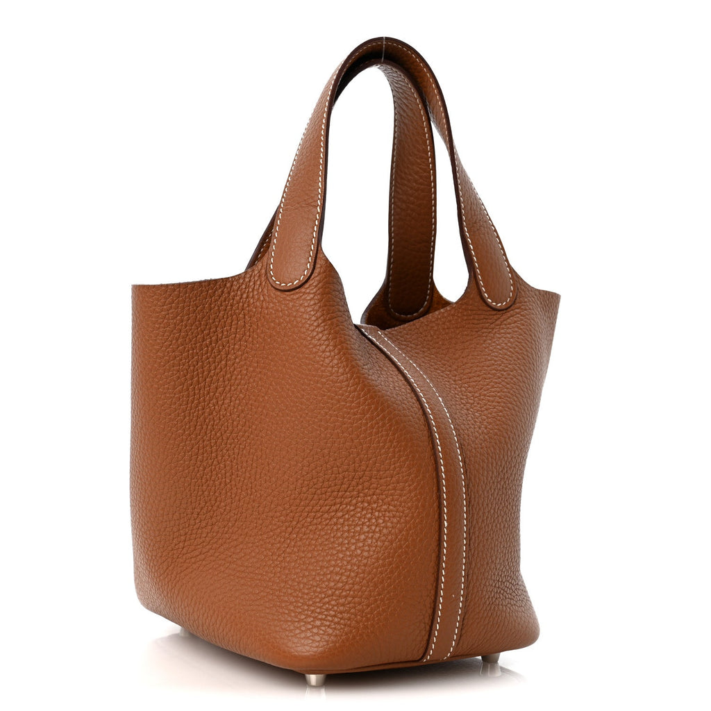Taurillon Clemence Picotin Lock 18 PM Gold £¨ Direct shipment via from wholesalehk.shop