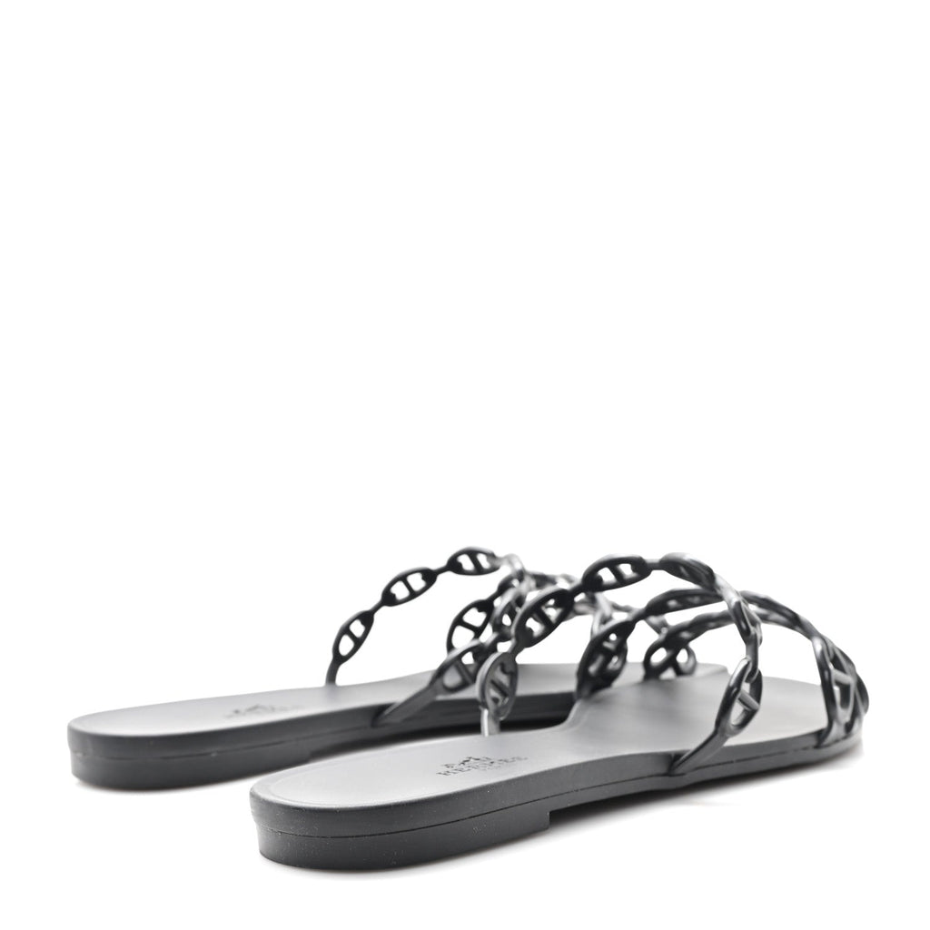 Rubber Chaine d'Ancre Rivage Sandals 38 Black wholesalehk.shop