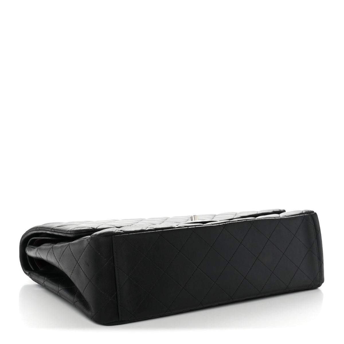 Lambskin Quilted Maxi Double Flap Black wholesalehk.shop