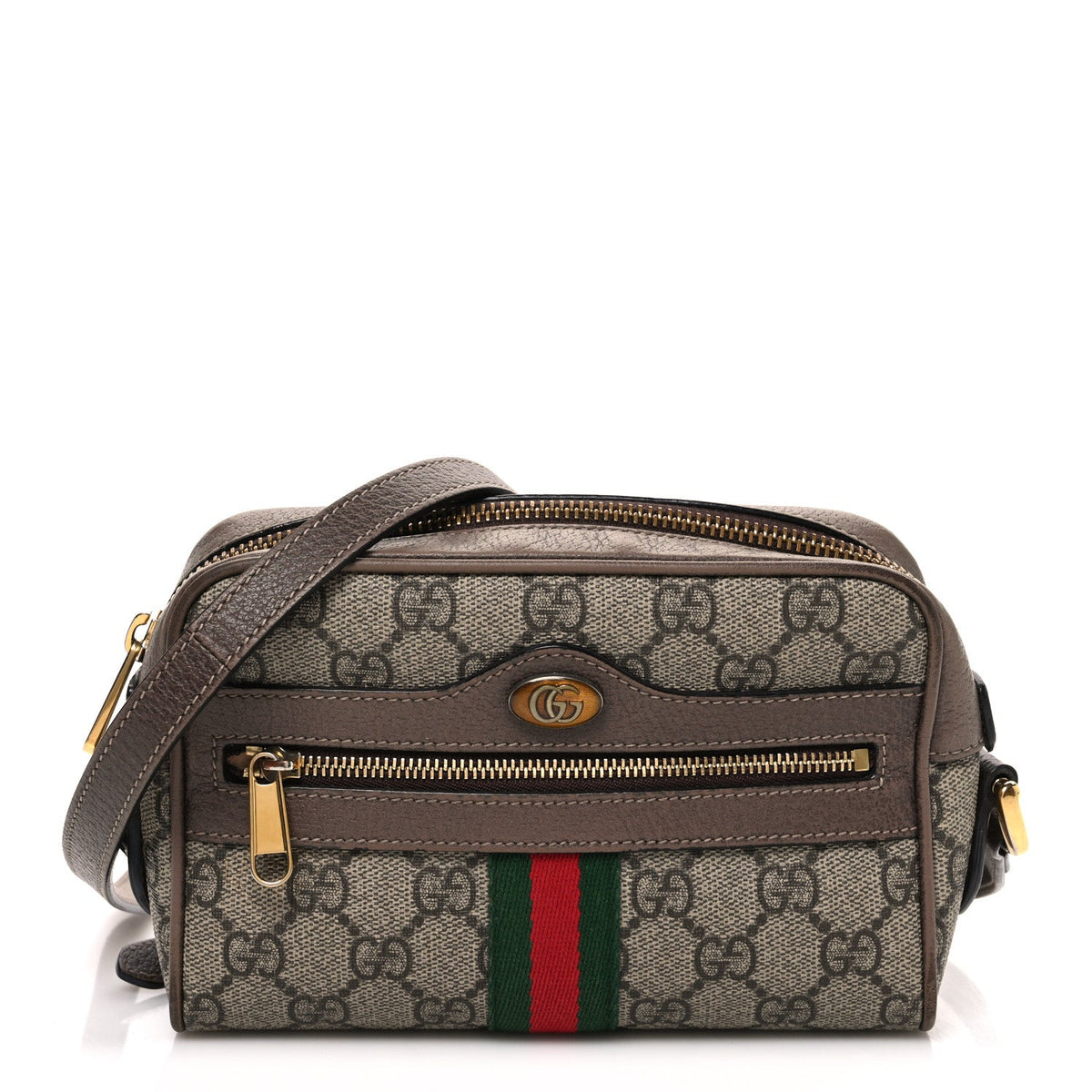 GG Supreme Monogram Web Mini Ophidia Shoulder Bag Brown wholesalehk.shop