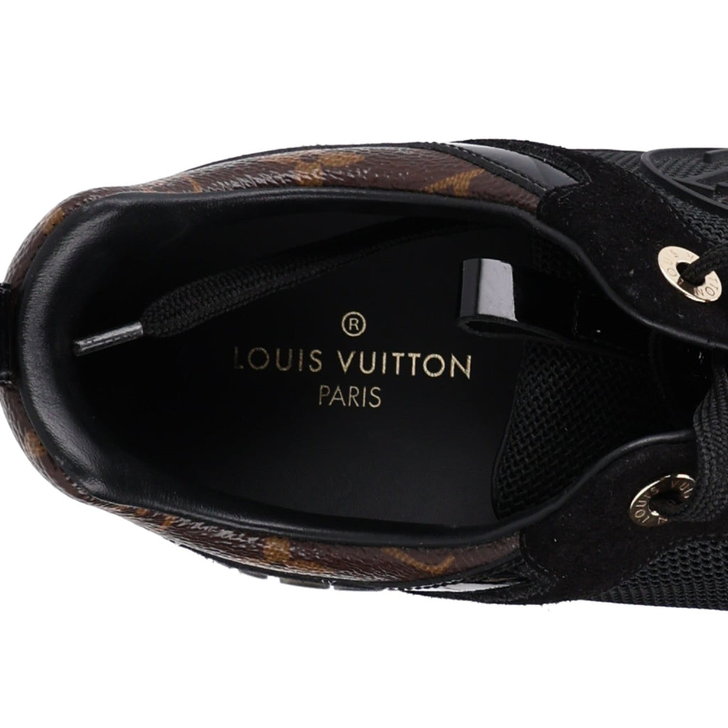 Suede Monogram Run Away Sneakers 38.5 Black £¨ Direct shipment via from wholesalehk.shop