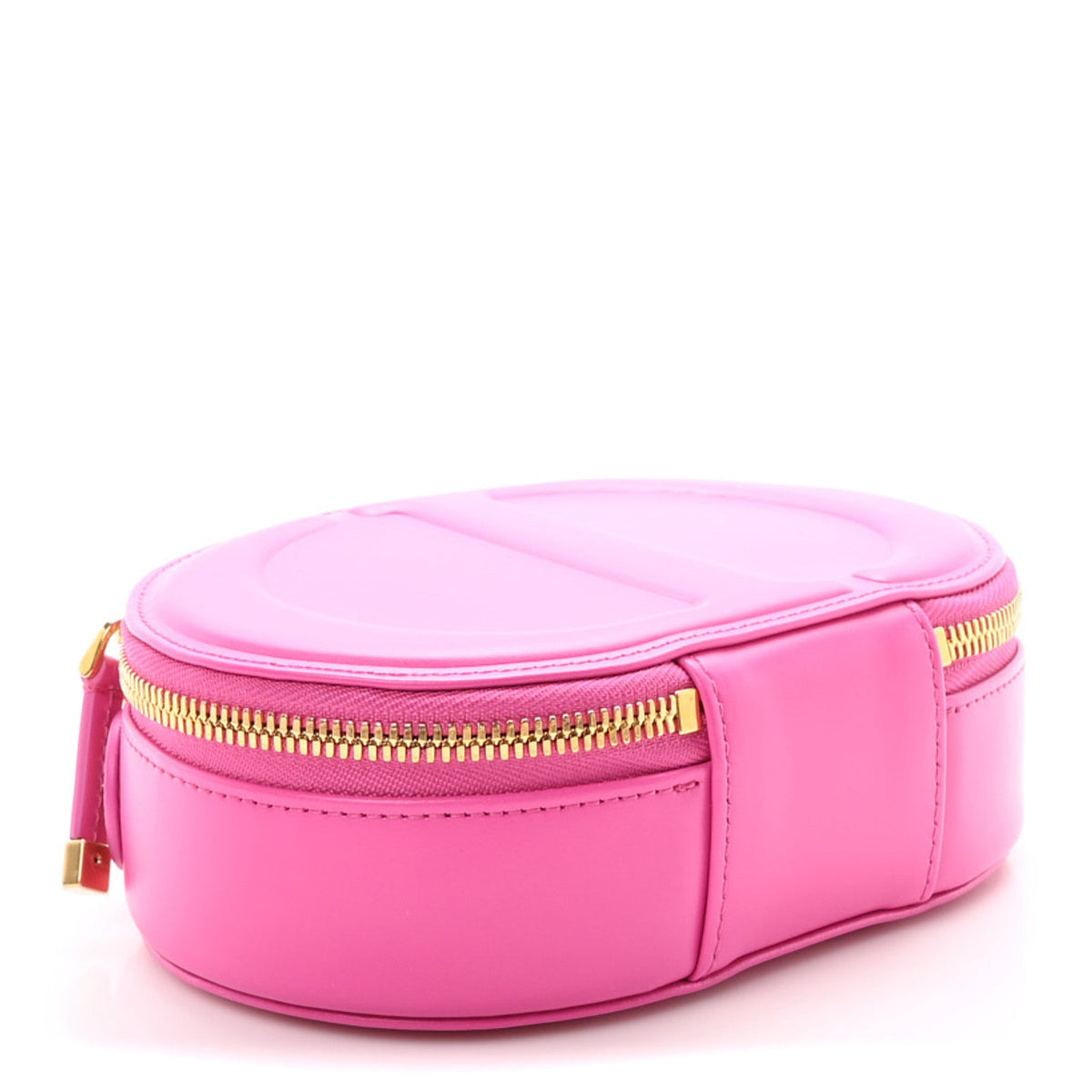 Calfskin CD Signature Oval Crossbody Camera Bag Rani Pink wholesalehk.shop
