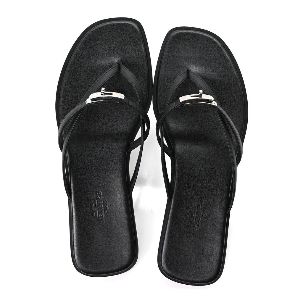 Calfskin Miss Sandals 37 Black wholesalehk.shop