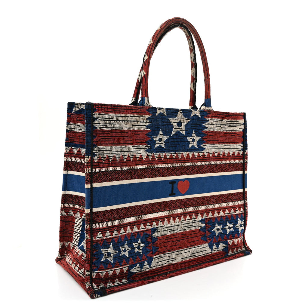Canvas Embroidered Large Exclusive US Book Tote Multicolor £¨ Direct shipment via from wholesalehk.shop