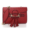 Soft Microguccissima Mini Emily Chain Shoulder Bag Rosso £¨ Direct shipment via from wholesalehk.shop