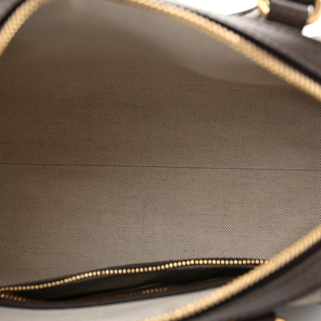 GG Supreme Monogram Web Small Ophidia Top Handle Bag  Beige Ebony wholesalehk.shop