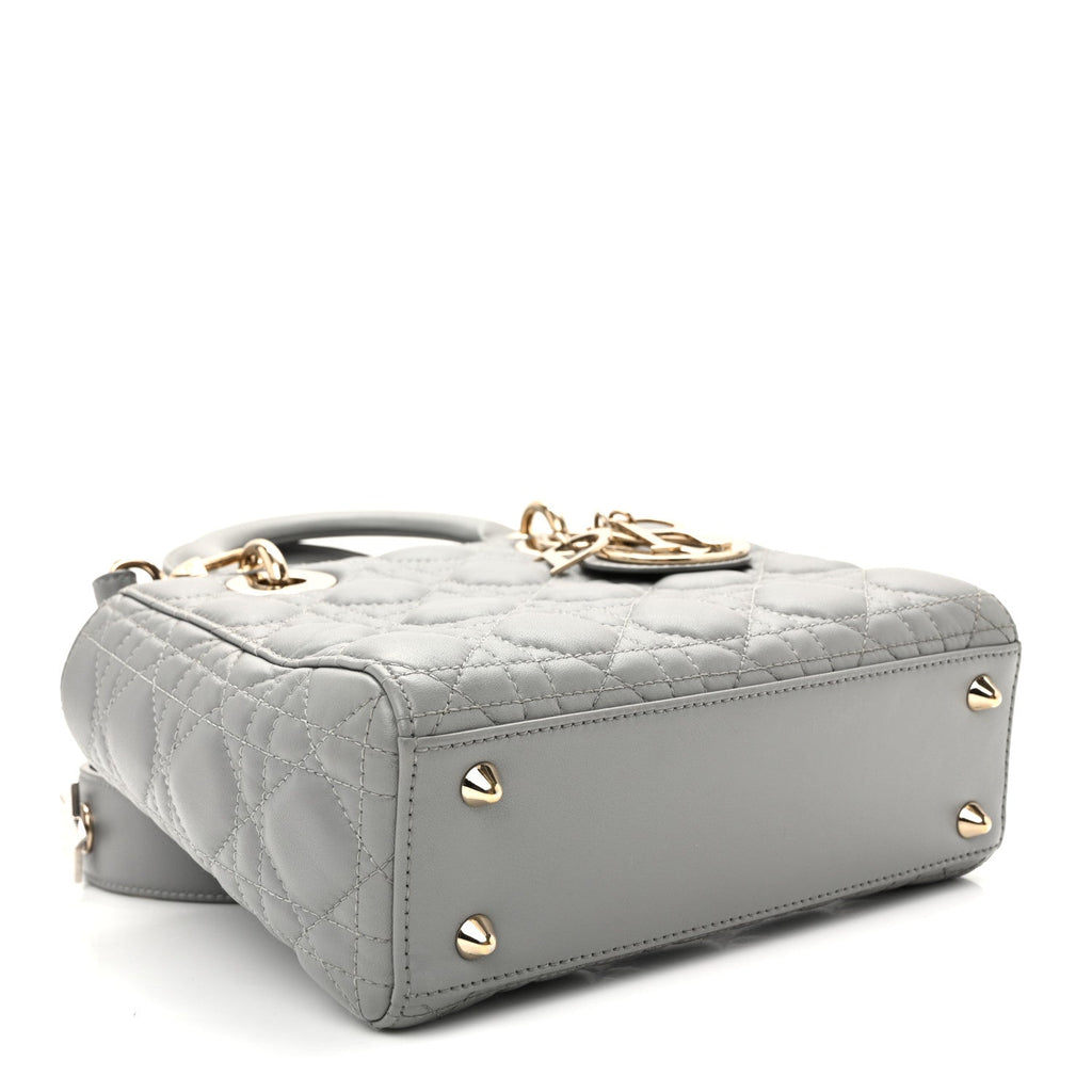 Lambskin Cannage Small My ABCDior Lady Dior Grey wholesalehk.shop