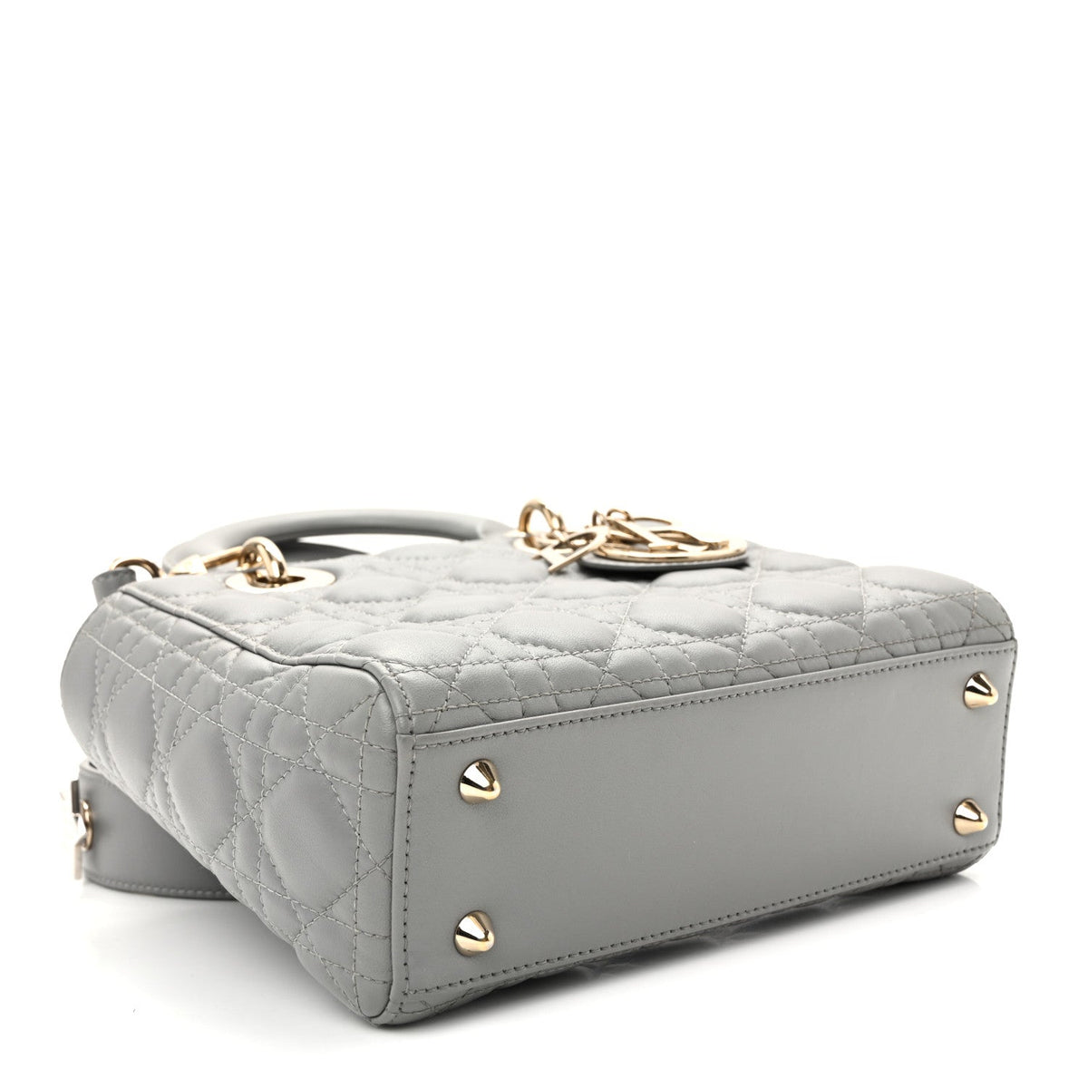 Lambskin Cannage Small My ABCDior Lady Dior Grey wholesalehk.shop