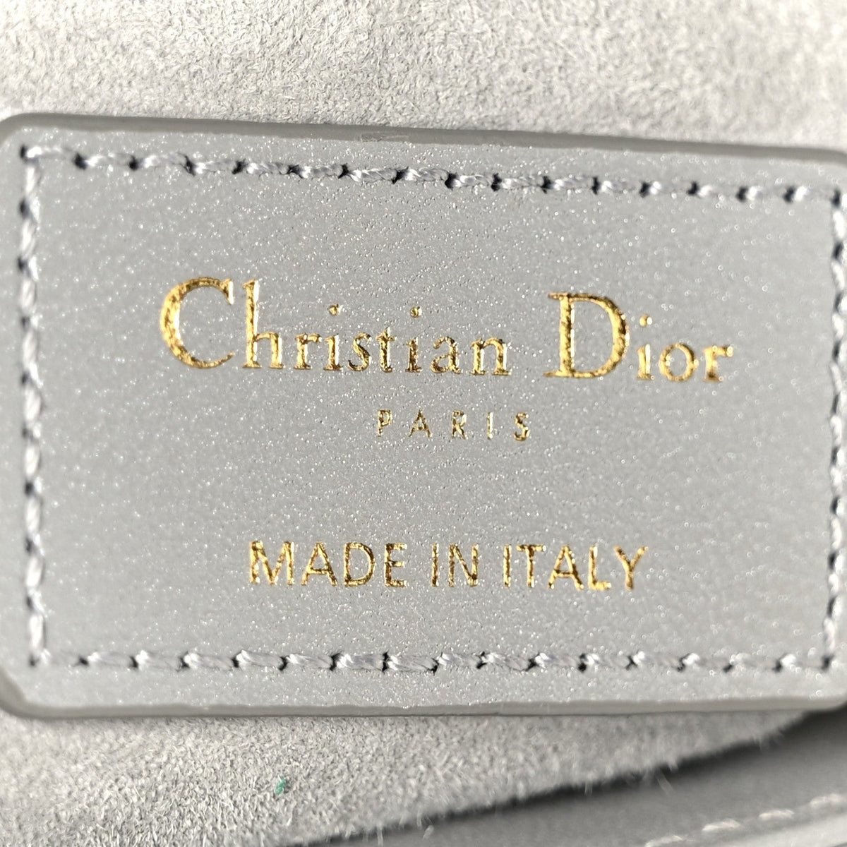 Metallic Lambskin Cannage Mini Lady Dior Grey wholesalehk.shop