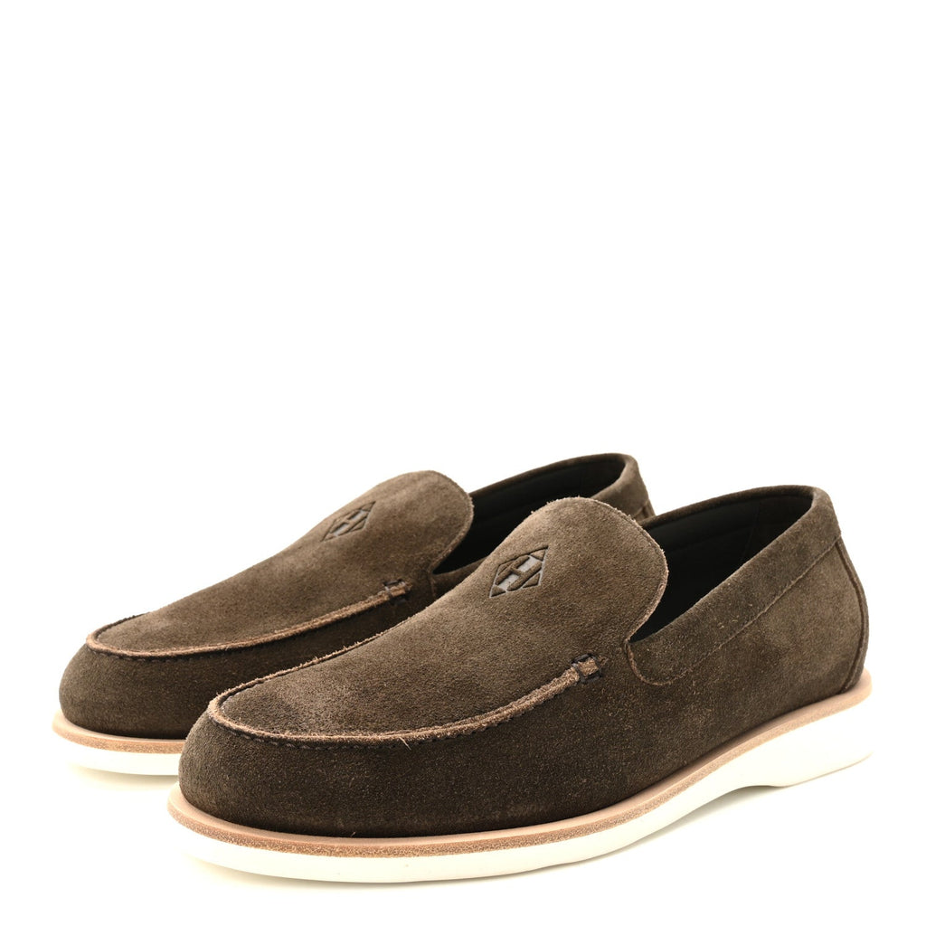 Suede Calfskin Mens Low Loafers 41.5 Ecorce wholesalehk.shop