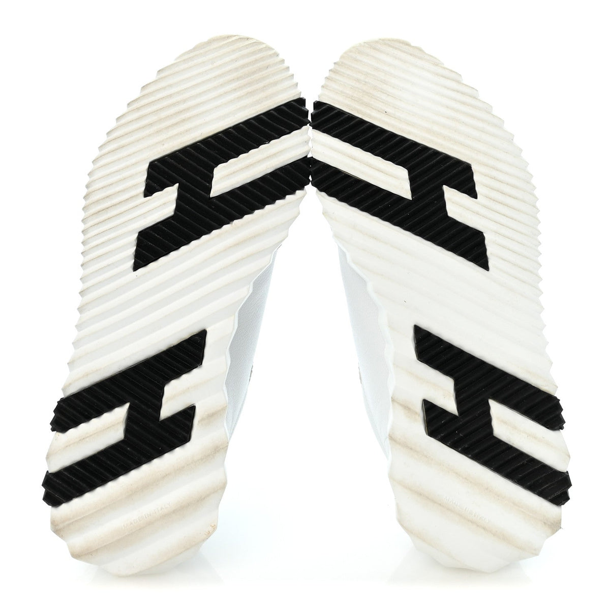 Calfskin Suede Goatskin Bouncing Sneakers 36.5 White Black wholesalehk.shop