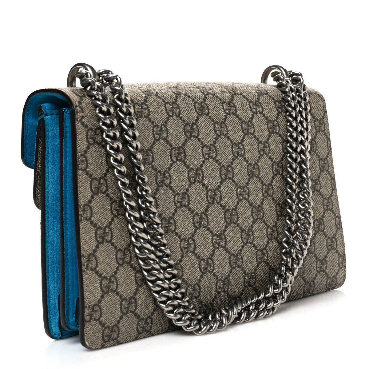 GG Supreme Monogram Small Dionysus Shoulder Bag Bright Turquoise wholesalehk.shop