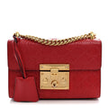 Guccissima Small Padlock Shoulder Bag Hibiscus Red £¨ Direct shipment via from wholesalehk.shop