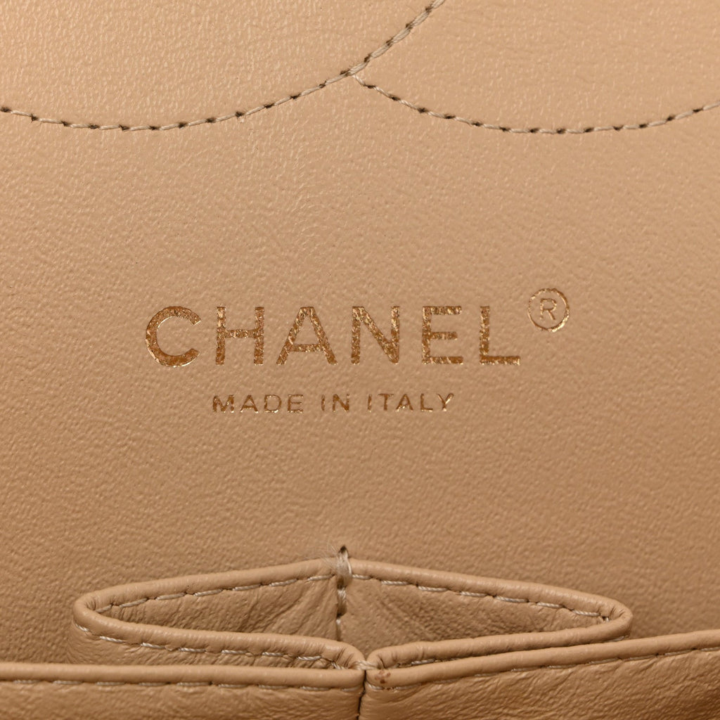 Caviar Quilted Jumbo Double Flap Beige Clair wholesalehk.shop