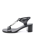 Calfskin Miramar 50 Sandals 40 Black wholesalehk.shop