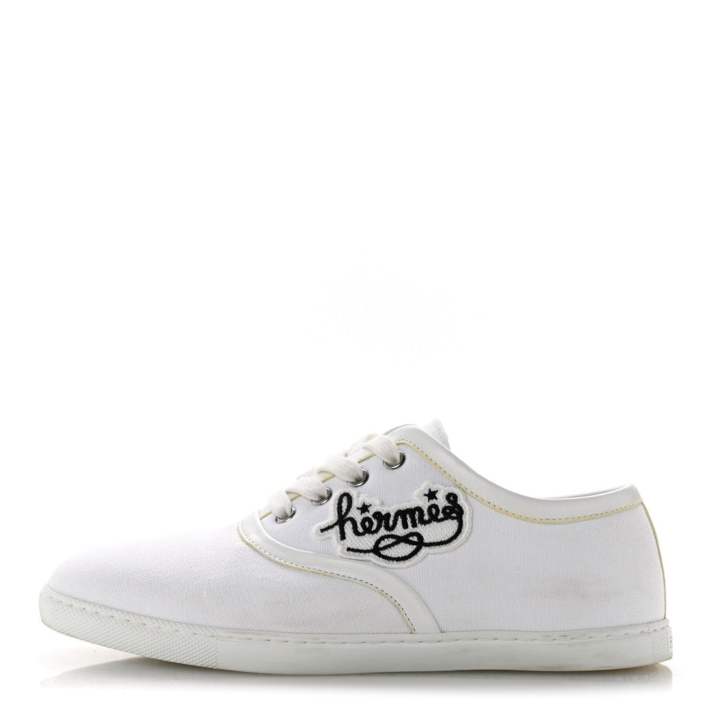 Canvas Embroidered Innocent Sneakers 37.5 White wholesalehk.shop