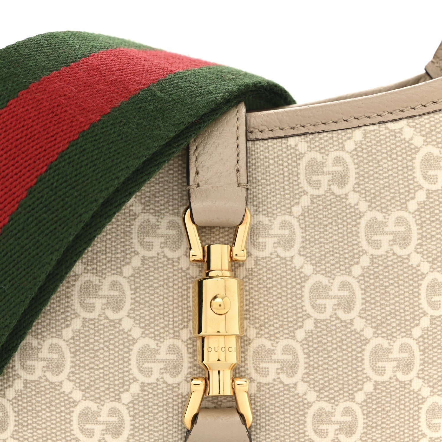 GG Supreme Monogram Textured Dollar Calfskin Mini Jackie 1961 Hobo Beige Mystic White Oatmeal £¨ Direct shipment via from wholesalehk.shop